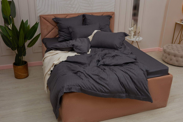 Изображение товара Комплект постельного белья Sofi de Marko Моне Евро 2н / Евро-СС-М-ан (антрацит)