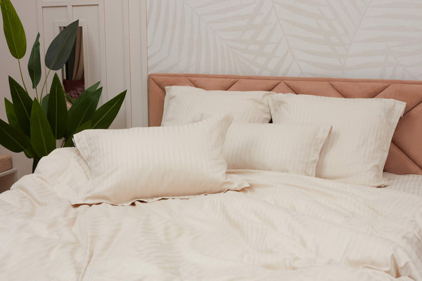 Изображение товара Комплект постельного белья Sofi de Marko Моне Евро 2н / Евро-СС-М-кр (кремовый)