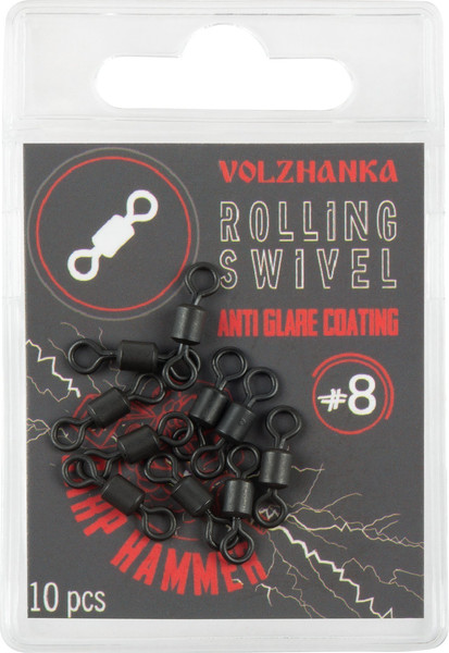 Изображение товара Набор вертлюгов рыболовных Волжанка Rolling Swivel / SCVRS-08 (10шт)