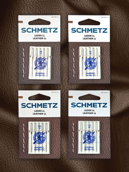 Изображение товара Набор игл для бытовой швейной машины Schmetz 130/705H-LL Leather NM110 (5шт)