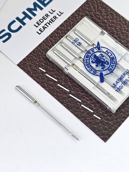 Изображение товара Набор игл для бытовой швейной машины Schmetz 130/705H-LL Leather NM110 (5шт)