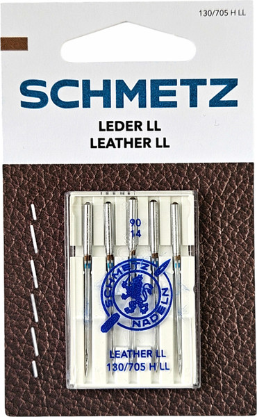 Изображение товара Набор игл для бытовой швейной машины Schmetz 130/705H-LL Leather NM90 (5шт)