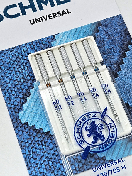 Изображение товара Набор игл для бытовой швейной машины Schmetz 130/705H Universal aссорти 80(2)/90(3) (5шт)