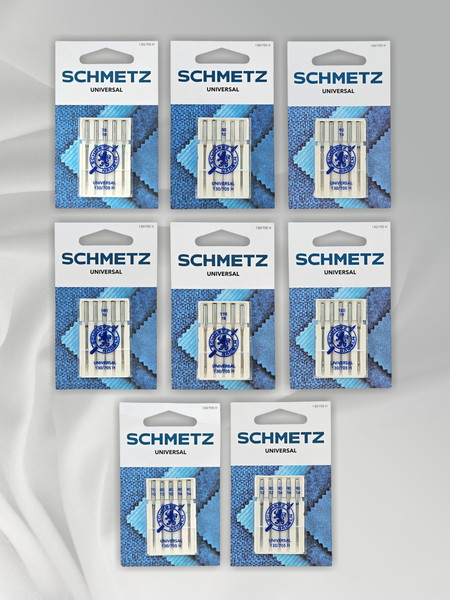 Изображение товара Набор игл для бытовой швейной машины Schmetz 130/705H Universal ассорти 70(1)/80(2)/90(2) (5шт)