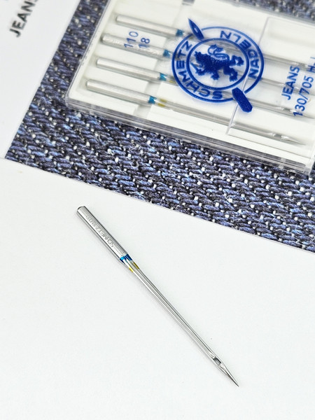 Изображение товара Набор игл для бытовой швейной машины Schmetz 130/705H-J Jeans NM110 (5шт)