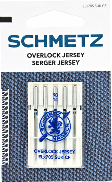 Изображение товара Набор игл для бытовой швейной машины Schmetz ELx705 SUK CF Overlock NM90 (5шт)