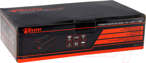 Изображение товара Автомобильный инвертор Wester MSW600 / 77427