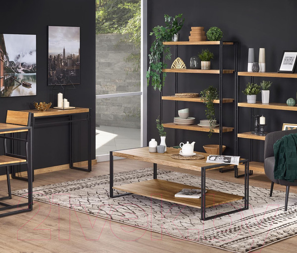 Изображение товара Стеллаж Halmar Bolivar REG-1 (дуб золотой/черный)