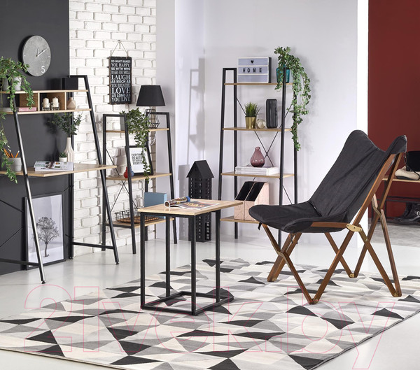 Изображение товара Стеллаж Halmar Narvik REG-2 (дуб сонома/черный)