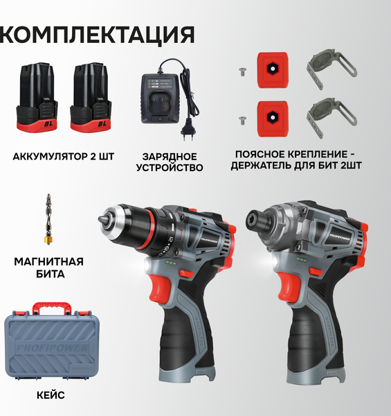 Изображение товара Набор электроинструмента Profipower ProfiSet 2A16 / E0227