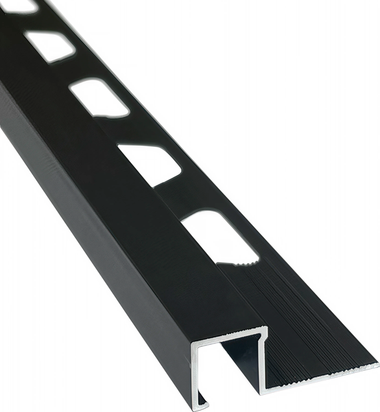 Изображение товара Уголок под плитку Profiling Алюминиевый ПО-П10х10 (2.7м, черный матовый)