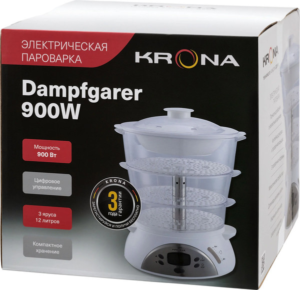 Изображение товара Пароварка стационарная Krona Dampfgarer 900W / КА-00008911