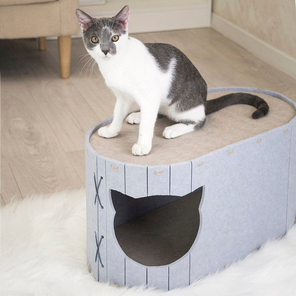 Изображение товара Домик-когтеточка Дарэленд Войлок / 8050сер-беж