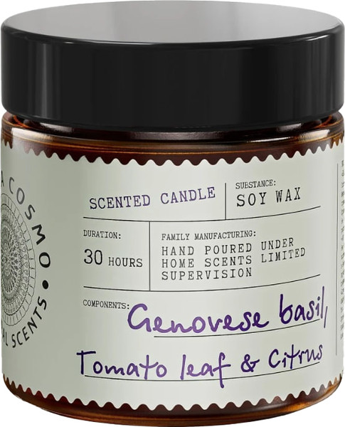 Изображение товара Свеча Eteria Cosmo Ароматическая Базилик томатный лист и цитрус ETC0216 (88г)