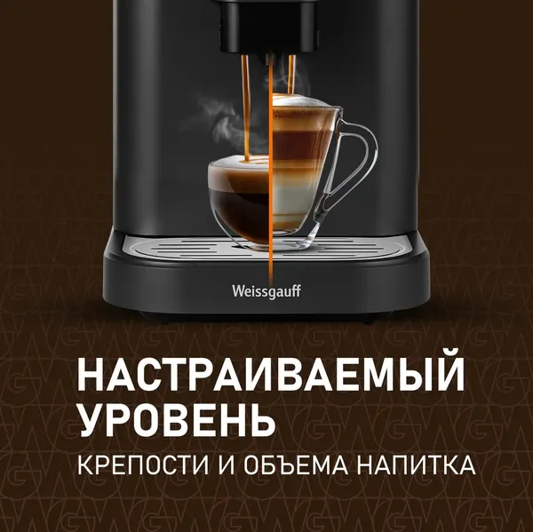 Изображение товара Кофемашина Weissgauff WCM-325 Black Automatic Touch Cappuccino