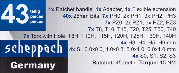 Изображение товара Отвертка Scheppach Sch-30311126 (65802)