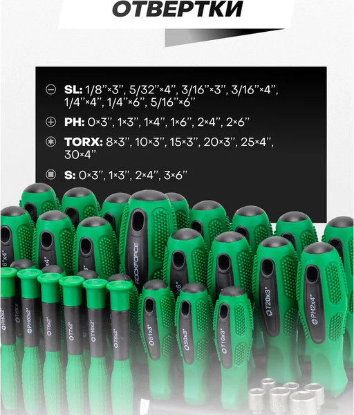 Изображение товара Набор отверток RockForce RF-10100+7 (65570)