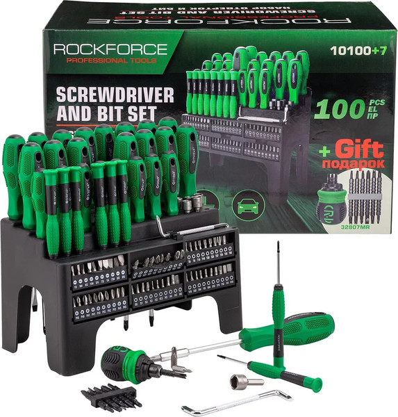 Изображение товара Набор отверток RockForce RF-10100+7 (65570)