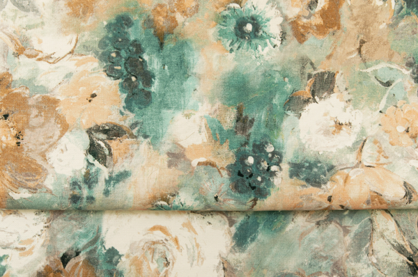 Изображение товара Римская штора Delfa Макси Sedef Soft Flowers СШД-02М 563/001 (140x180, бежевый/бирюзовый)