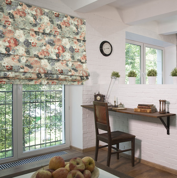 Изображение товара Римская штора Delfa Макси Sedef Soft Flowers СШД-02М 563/005 (150x180, розовый/фиолетовый)