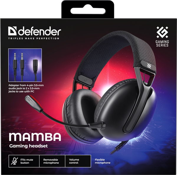 Изображение товара Наушники-гарнитура Defender Mamba / 64545