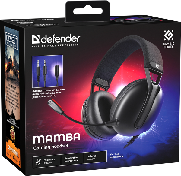 Изображение товара Наушники-гарнитура Defender Mamba / 64545