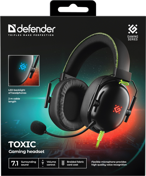 Изображение товара Наушники-гарнитура Defender Toxic / 64552
