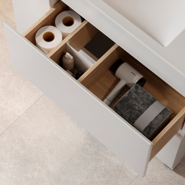 Изображение товара Тумба под умывальник Belux Неаполь Н 100-02 (1, белый глянцевый)