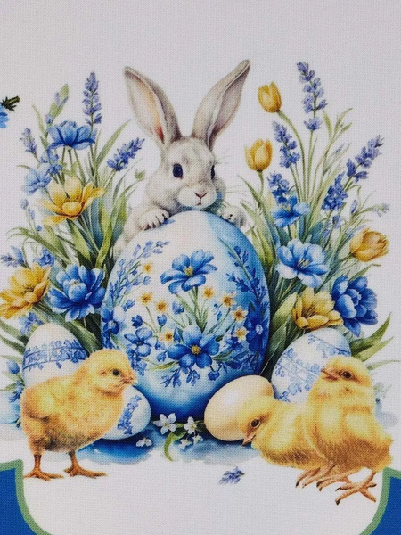 Изображение товара Скатерть Arya Easter / 8680943255655 (белый/голубой)