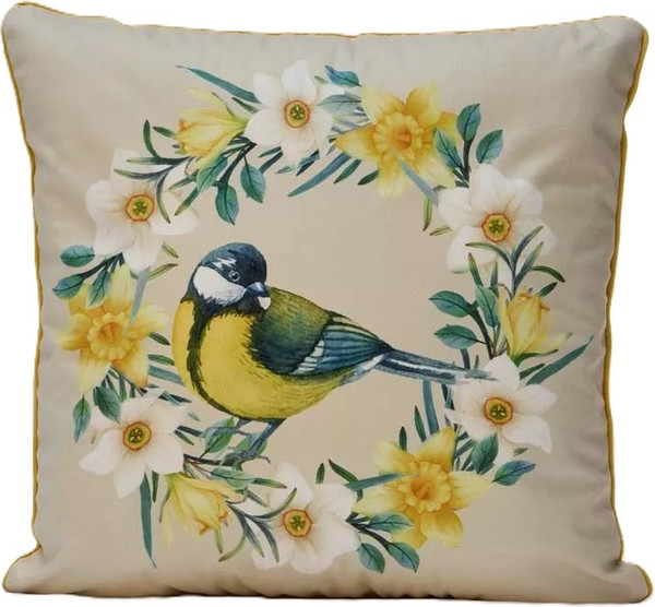 Изображение товара Чехол на подушку Arya Spring / 8680943255600 (бежевый/желтый/зеленый)