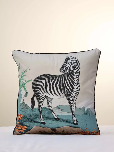 Изображение товара Чехол на подушку Arya Zebra / 8680943255631 (черный/белый/коричневый)