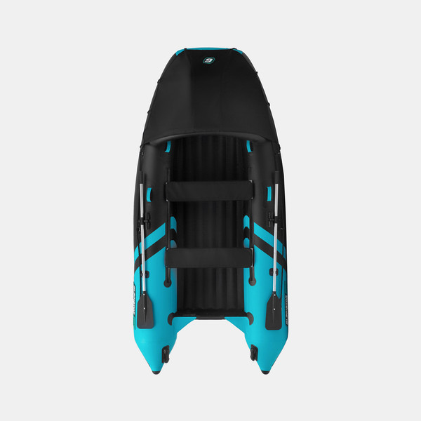Изображение товара Надувная лодка GLADIATOR E350PRO (черный/бирюзовый)