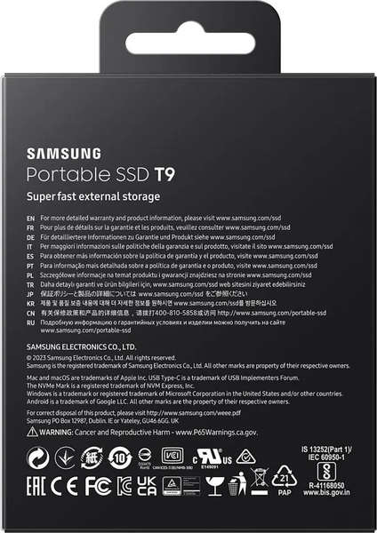 Изображение товара Внешний жесткий диск Samsung T9 1TB (MU-PG1T0B/WW)