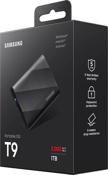 Изображение товара Внешний жесткий диск Samsung T9 1TB (MU-PG1T0B/WW)