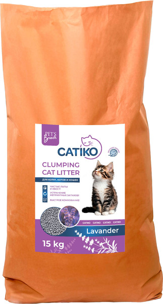 Изображение товара Наполнитель для туалета Catiko М Comfort   (лаванда, 15кг)