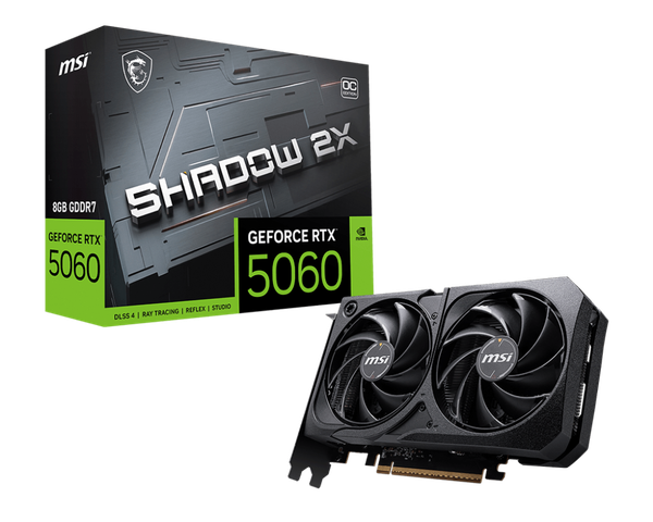 Изображение товара Видеокарта MSI RTX 5060 8G Shadow 2X OC 8GB