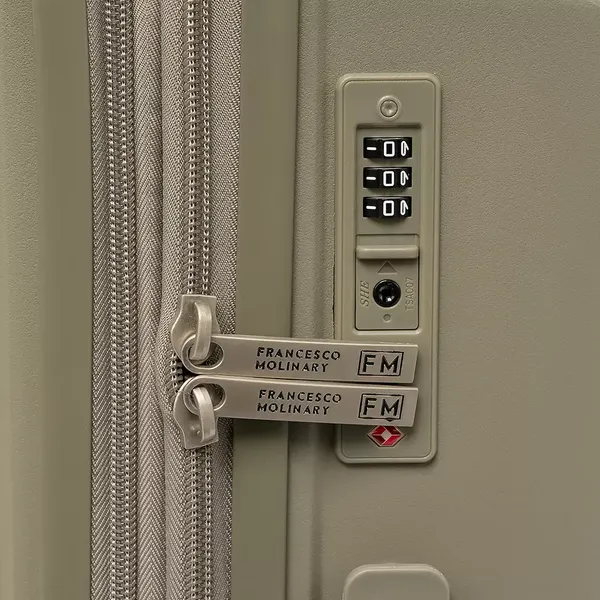 Изображение товара Чемодан на колесах Francesco Molinary 344-8038/3-28GGN (серый/зеленый)