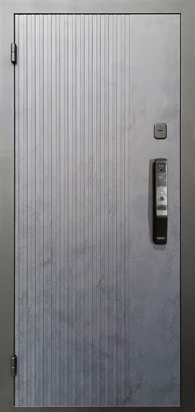 Изображение товара Входная дверь Промет Рона Смарт 86x205 (левая, бетон графит/зеркало/черный муар)