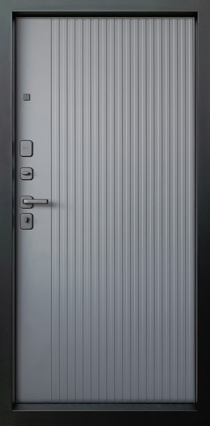Изображение товара Входная дверь Промет Рона 96x205 (левая, бетон графит/графит нубук/черный муар)
