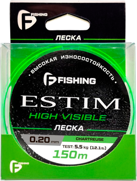 Изображение товара Леска монофильная F-Fishing Estim Neon 150м / FENC-020 (0.20мм)