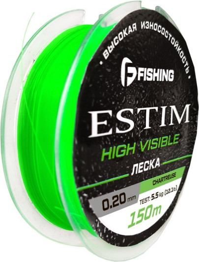Изображение товара Леска монофильная F-Fishing Estim Neon 150м / FENC-020 (0.20мм)