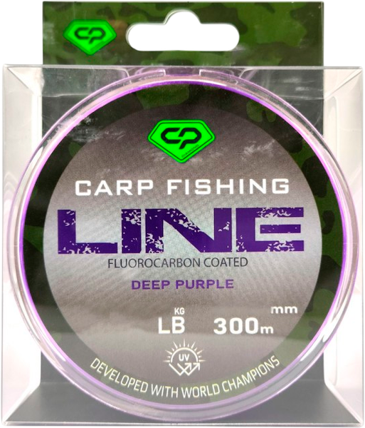 Изображение товара Леска флюорокарбоновая Carp Pro Fluorocarbon Coated Deep Purple 300м / CP5003-040 (0.405мм)