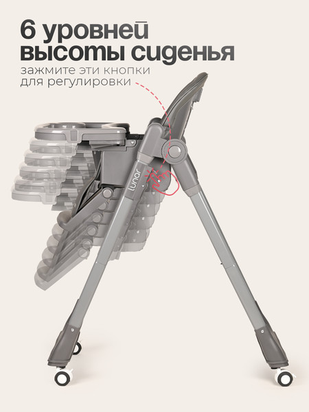 Изображение товара Стульчик для кормления Tomix Lunar / TXC-01 (серый)