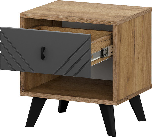 Изображение товара Прикроватная тумба Mio Tesoro Байкал (дуб золотистый/графит)