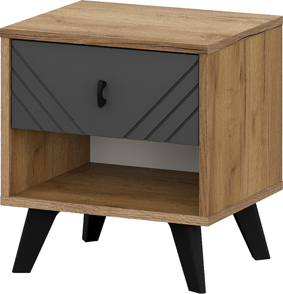 Изображение товара Прикроватная тумба Mio Tesoro Байкал (дуб золотистый/графит)