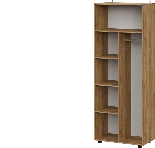 Изображение товара Шкаф Mio Tesoro Байкал двухстворчатый комбинированный (дуб золотистый/графит)