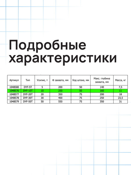 Изображение товара Съемник гидравлический TOR DYF-10T / 1048576
