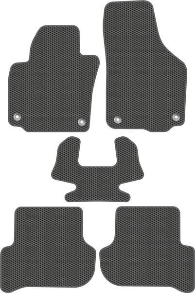 Изображение товара Комплект ковриков для авто Alicosta 1215_1_сер для Skoda Yeti I SUV/5L 2009-2018 (EVA соты, серый)