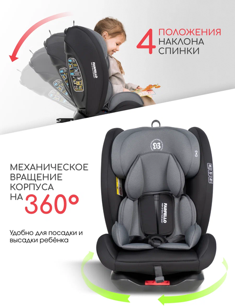 Изображение товара Автокресло Farfello Le 5 Isofix(2) (Black/Grey)