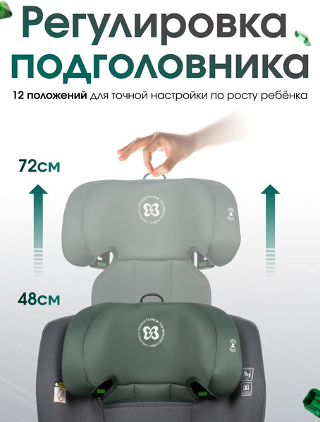 Изображение товара Автокресло Farfello Le9 (серый/зеленый)